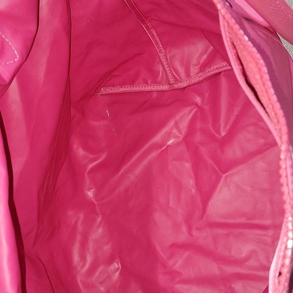 Large Longchamp Lepliage Pink Nylon/Leather Tote Shoulder Bag - Picture 13 of 14